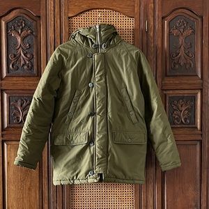 GAP Precision Crafted Puffer Coat in Green XS
